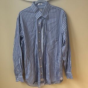 Peter Millar Navy and White Striped Shirt